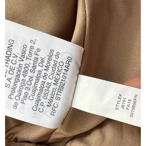 J. CREW Mercantile CAMEL Ruffle-Front Mini Skirt Thanksgiving Blend Lined Sz 10 - Picture 5 of 6